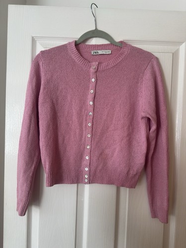 Pink zara long sleeve cardigan - long,