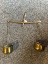 Vintage Brass Hanging Scales Apothecary Medicine Sweetie Shop Sweets Measure