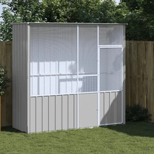 WALPLUS Bird Cage Grey 215x78x200 cm Galvanised Steel Outdoor Aviary