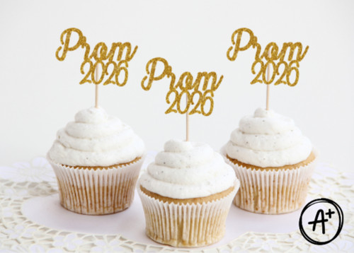 Prom 2026 cupcake toppers - prom,