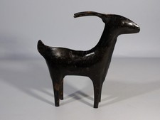 Vintage Goat / Antelope Tin Metal Figure Statue