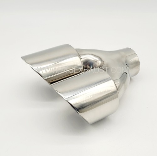 Twin double skin exhaust - twin, 3.5"
