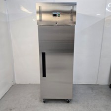 Single Fridge 600L Stainless Chiller Upright Catering Kitchen Service Polar G592