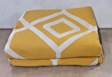 Next Mustard Yellow Eyelet Curtains Pair 135 x 226 cm Lined Charity Sale