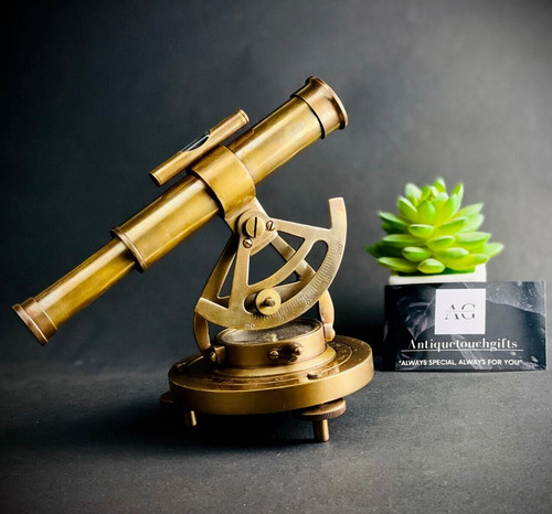 Vintage brass theodolite - 5",
