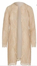 Champagne lace longline jacket - lace,