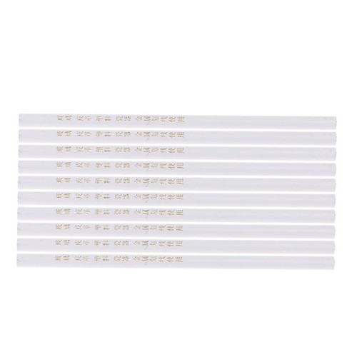 10pcs white marking pencil pen - white,