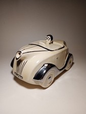 James Sadler Art Deco Cream & Silver Racing Car Teapot