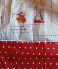 Red riding hood panel - riding, fabric