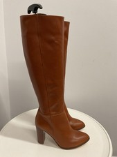 Mint Velvet “conker” Brown Knee High Heeled Boots Size 4 (37)