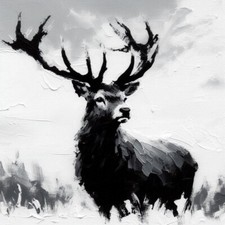 ORIGINAL STAG PAINTING - Deer