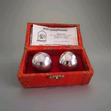 Vintage Chinese Meditation Chiming Balls In Red Box