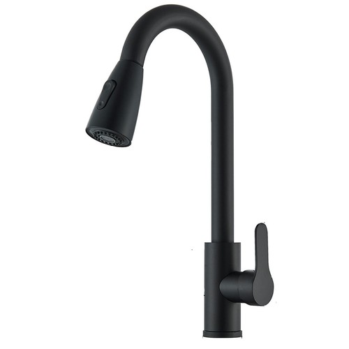 Matt black monobloc kitchen - black,