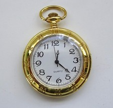 New Gents Open Face Quartz Pocket Watch