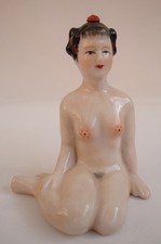 Figurine Bathing Beauty Sexy Naked Geisha Art Deco Style Art Nouveau Style Porce