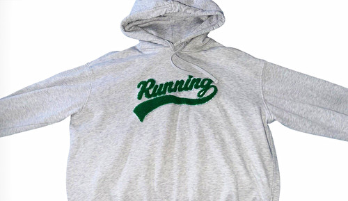 Grey cropped hoodie - hoodie, green