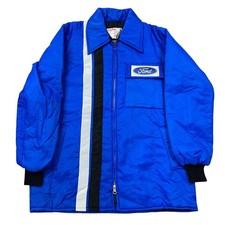 Vintage Ford Racing Jacket Padded Blue Mens Large