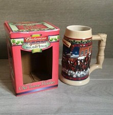 Budweiser Old Towne Stein Clydesdale Holiday Collectible 2003 Vintage Christmas
