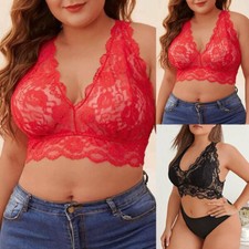 Plus Size Women Lace Bra