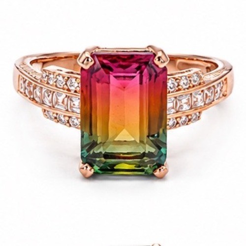Watermelon tourmaline emerald - tourmaline,