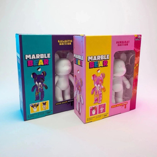 Marble bear paint pour craft - marble,