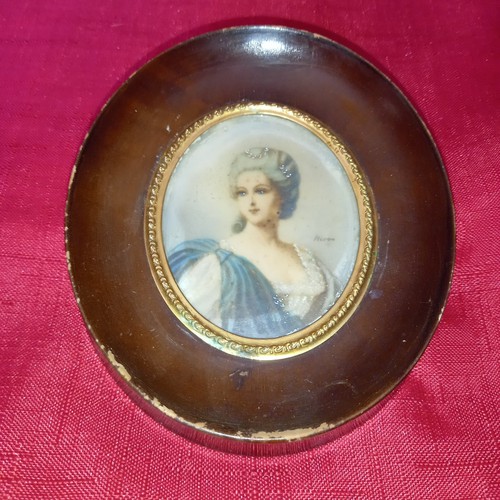 Antique style framed miniature - antique,