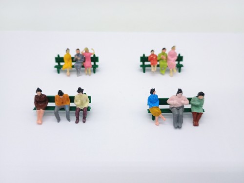 Model train railway - model, figures