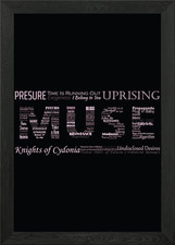 Muse typographic framed wall - muse,
