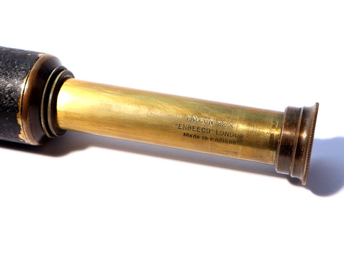 Vintage brass telescope falcon - telescope,