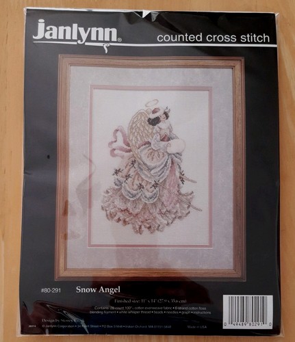 Snow angel cross - cross, stitch