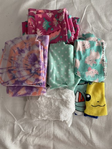 Fabric scraps bundle fleece - fabric,