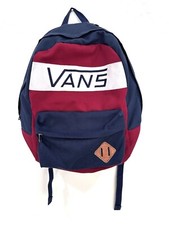 Vans Shoes Backpack Blue Burgundy Maroon White Old School Book Bag Laptop Case