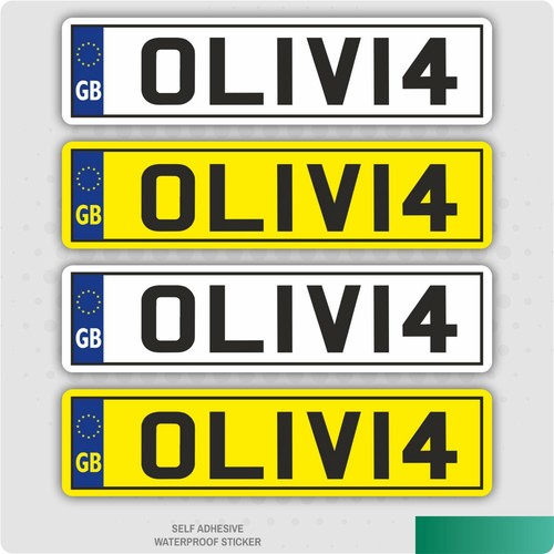 Kids personalised number - 4, x