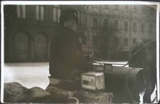 Horse-drawn taxi sleigh driver