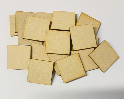 50x square bases 3mm - square, laser