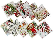 Assorted Mix Wholesale Bulk Bargain 100 Christmas Cards With Envelops 10 Designs