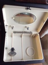Vtg Cream Bakelite ‘Ormond’ Hairdryer Box Case & Original Attachments Mirror