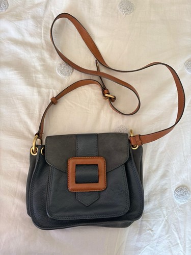 Navy brown real leather - real,