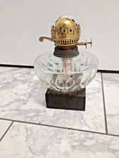 Antique Faceted Cut Glass Oil Lamp Font Perfect condition no brass end
