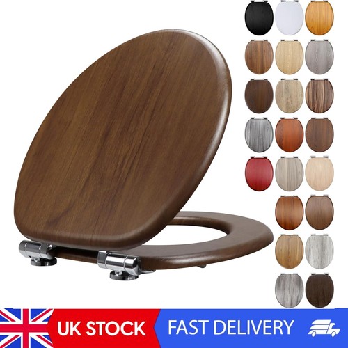 Toilet seat dark walnut wooden - seat,