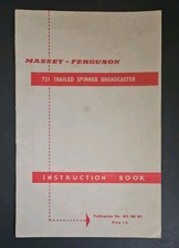 721 Trailed Spinner Broadcaster Instruction Book Massey Ferguson 