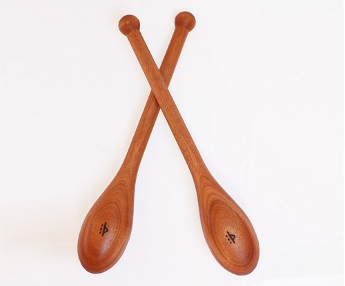 Pair teardrop indian clubs - of,