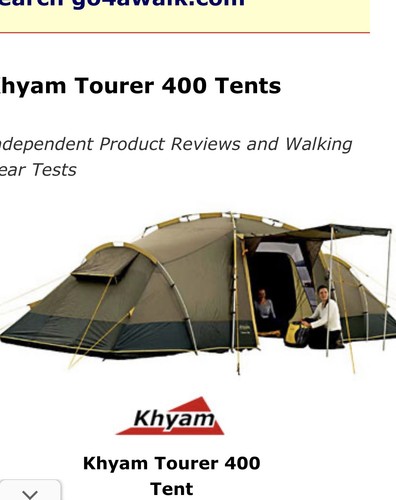 Khyam tourer 400 quick erect - tourer,