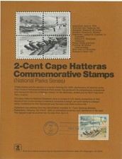 #SP303   Souvenir Page - 2 cent CAPE HATTERAS. Scott #1451a  Perfect!!!