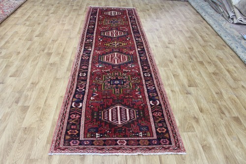 Antique heriz oriental hallway - oriental,