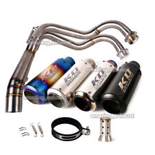For Yamaha MT-07 FZ07 R7 Full Exhaust System Front Link Pipe Exhaust Tip Muffler