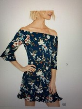 Stunning Oasis Fitzwilliam museum Cambridge dark tea floral summer dress size 12