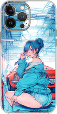 Waifu Girl Red Car Garage