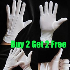 1 Pair Formal Gloves Adult White Men Tuxedo Guard Parade Santa Dress Unisex UK