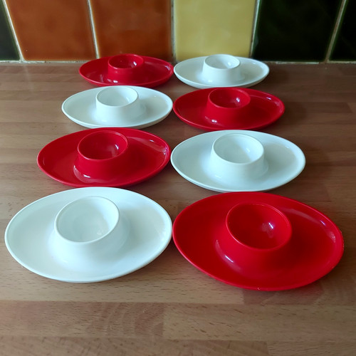 Oval plastic egg - cup, with